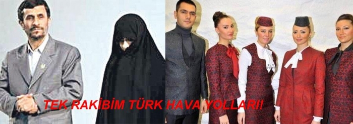 ahmedi nejad ın türk hava yollarına meydan okuması